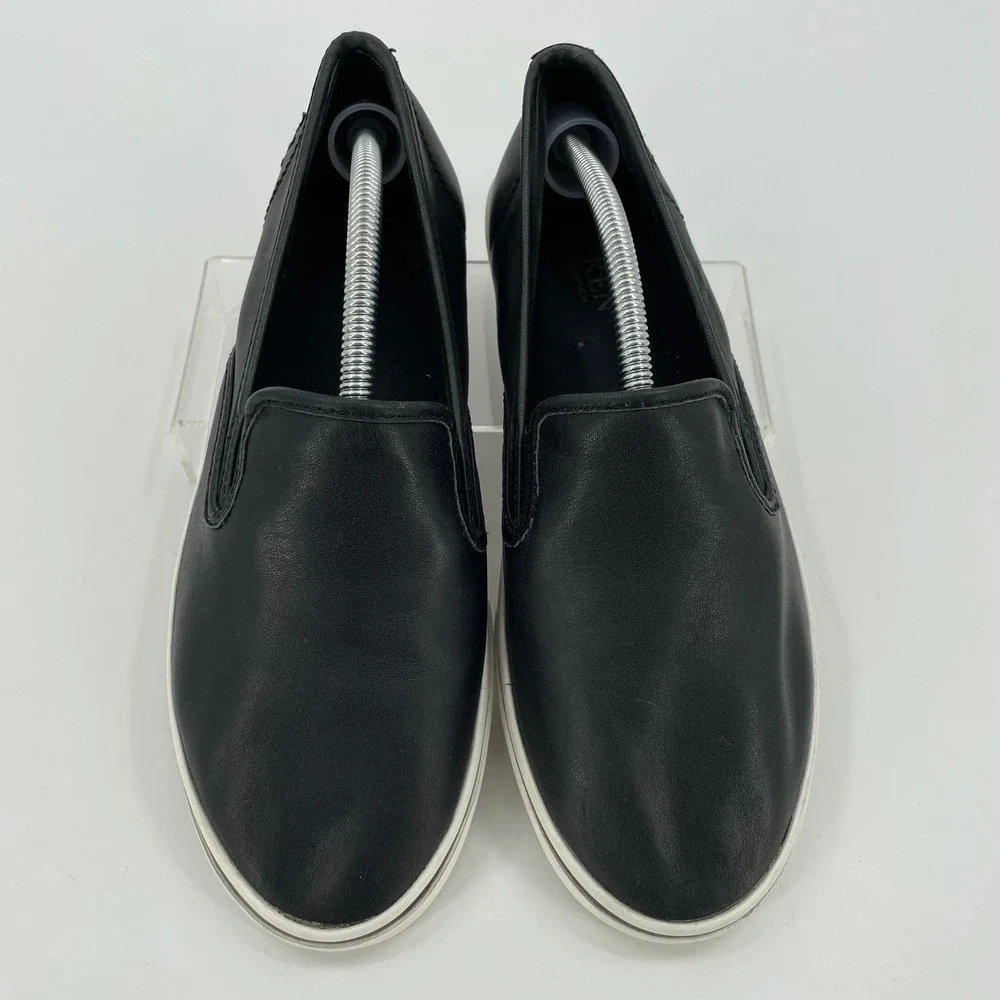 Lauren Ralph Lauren Women's‎ Janis-LG Black Leather Slip On Sneakers Shoes 7.5B